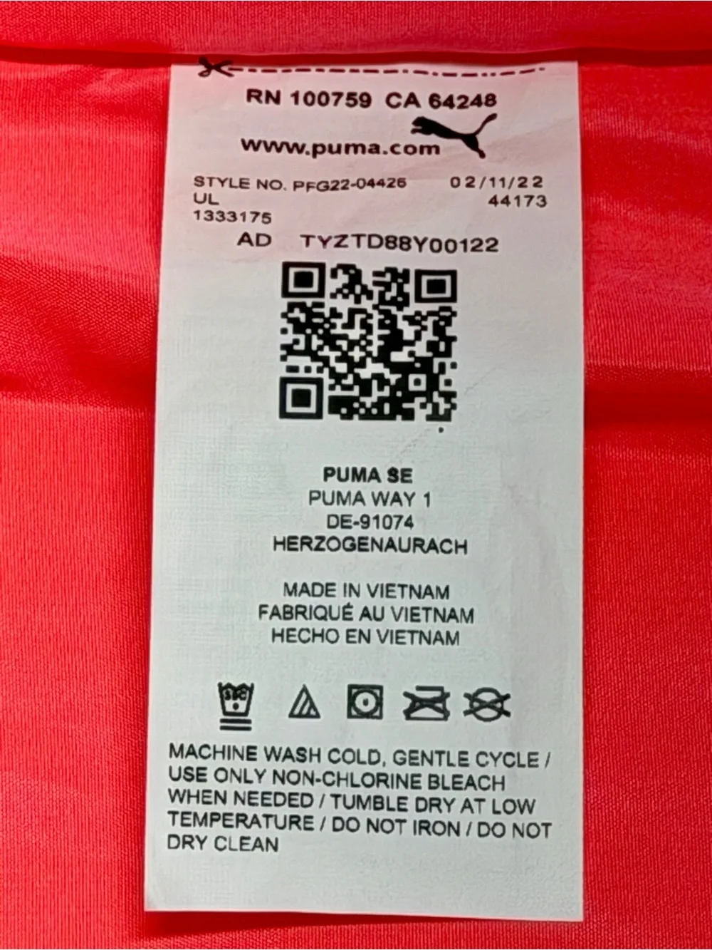 Puma Kids Bright Pink Quilted Vest Size Small 7/8 kids Girls New With Tag